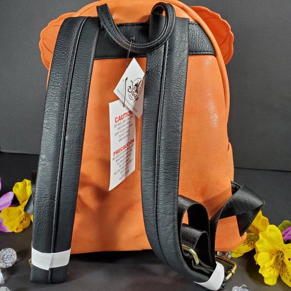 Disney Loungefly Orange Pumpkin Backpack - Picture 6 of 8